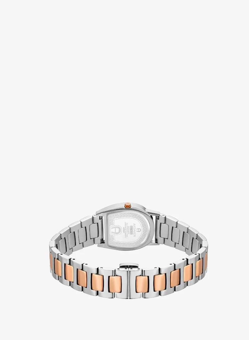 Aigner Pis-L Ss Cas Burg Dial Ss/Rg Mtl Brt