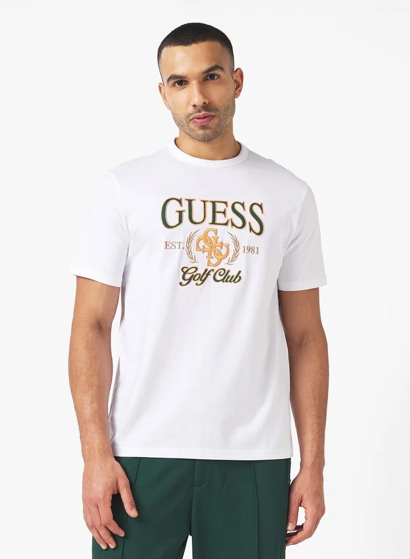 GUESS Short Sleeve Crew Neck  Gueshort Sleeve 4G T-Shirt