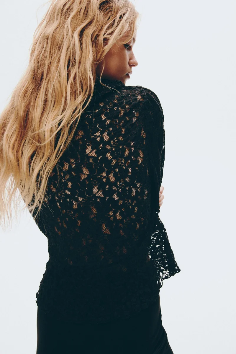 H&M Flounced lace top