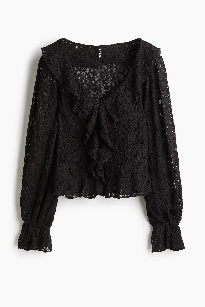 H&M Flounced lace top