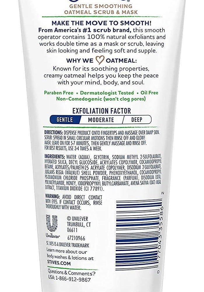St. Ives Gentle Smoothing Oatmeal Scrub & Mask - 6 Ounces - Image 3