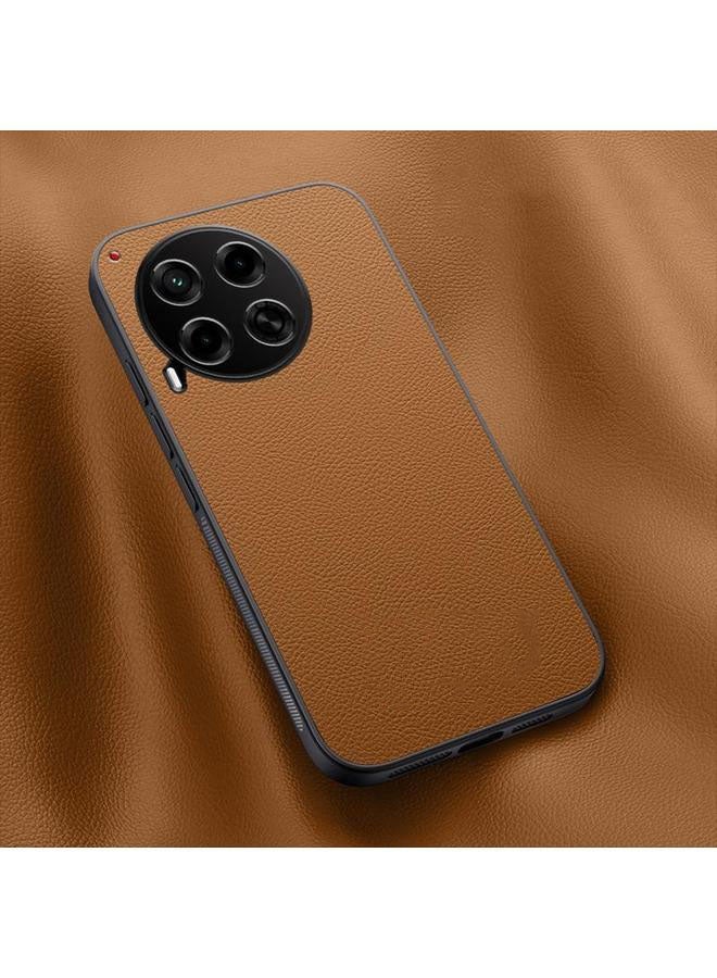For Tecno Camon 30 Leather Magnetic Phone Case(Brown)
