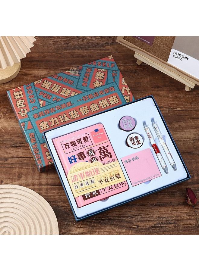 Bluejw 2024 Hand Account Book Suit Gift Box Hand Account Book Walking Stick Book Diary Supplies Stationery Book Loose Leaf Detachable - Image 1