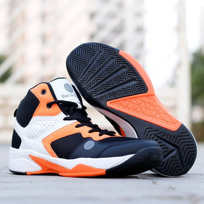 Bacca Bucci Orange Wager Premium Basketball Shoes for Men | Best Price UAE