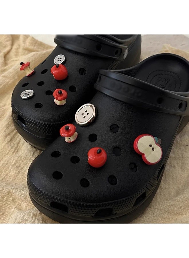 9PCS 3D Apple Accessories, DIY shoe accessories, DIY matching shoe accessories, dazzling hole shoe accessories, easy to install and easy to take off (without shoes) - Image 3