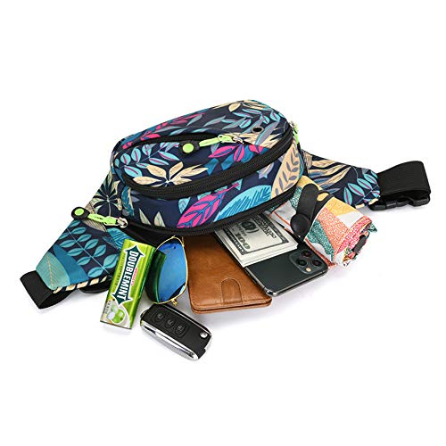 Gustave Waist Bag for Unisex, Waterproof Chest Bags Stylish Fanny Pack Lightweight Bum Bag with Adjustable Strap for Outdoor Sports Running Hiking (Geometric Blue) - Image 5