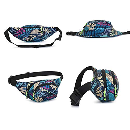 Gustave Waist Bag for Unisex, Waterproof Chest Bags Stylish Fanny Pack Lightweight Bum Bag with Adjustable Strap for Outdoor Sports Running Hiking (Geometric Blue) - Image 2