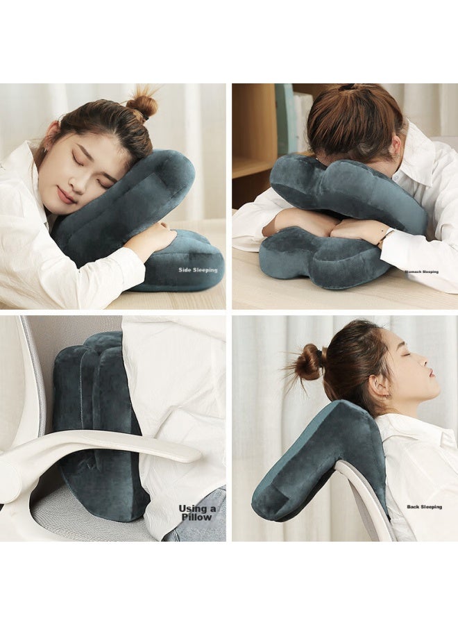 Avivi Aiwei Nap Pillow, Primary School Student Nap Pillow, Ice Silk Nap Aid, Office Nap Pillow, Sleeping Pillow, Starry Gray - Image 2