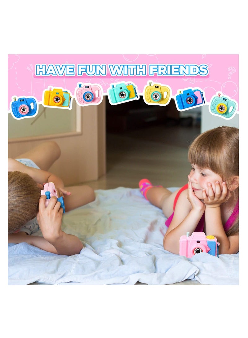 SYOSI 16 Pcs Toy Camera Bulk Set with Images in Viewfinder, Mini Plastic Camera Toy Birthday Party Favors, Goodie Bag Fillers, Return Gifts for Boys and Girls (Colors Random) - Image 2