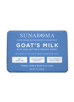 SUNAROMA Sunaroma Goats Milk W Shea Butter  Manuka Honey Soap 8 Ounce 