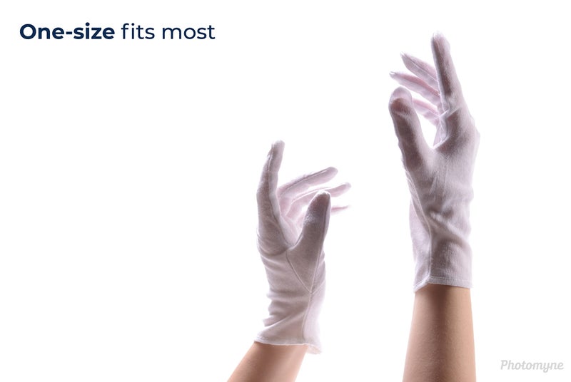 PHOTOMYNE Photo Handling Cotton Gloves for delicate items | Moisturizing Cotton Gloves For Dry Hands For Overnight Night | Multi use cotton gloves - 3 pack - Image 2