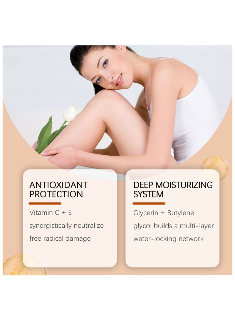  اوساورا فيتامين C زيت الجسم للنساء والرجال مرطب فينيلا فيرف مصل الجسم العطري للبشرة المتوهجة. تغذية، ترطيب بعد الاستحمام والحمام العناية بالبشرة مرطب، 3.38 فلتر أوز - Image 4