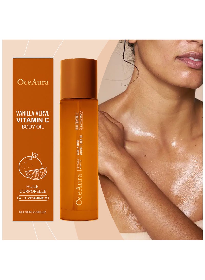  اوساورا فيتامين C زيت الجسم للنساء والرجال مرطب فينيلا فيرف مصل الجسم العطري للبشرة المتوهجة. تغذية، ترطيب بعد الاستحمام والحمام العناية بالبشرة مرطب، 3.38 فلتر أوز - Image 5