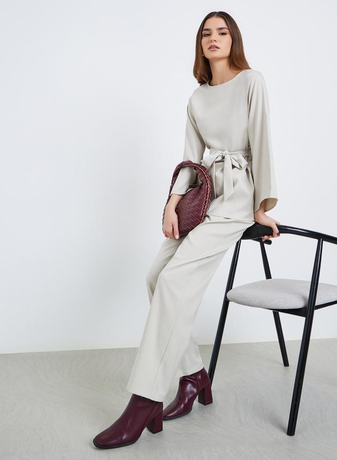 Styli Women Longline Top and Wide Leg Pants Co-Ords - Image 1