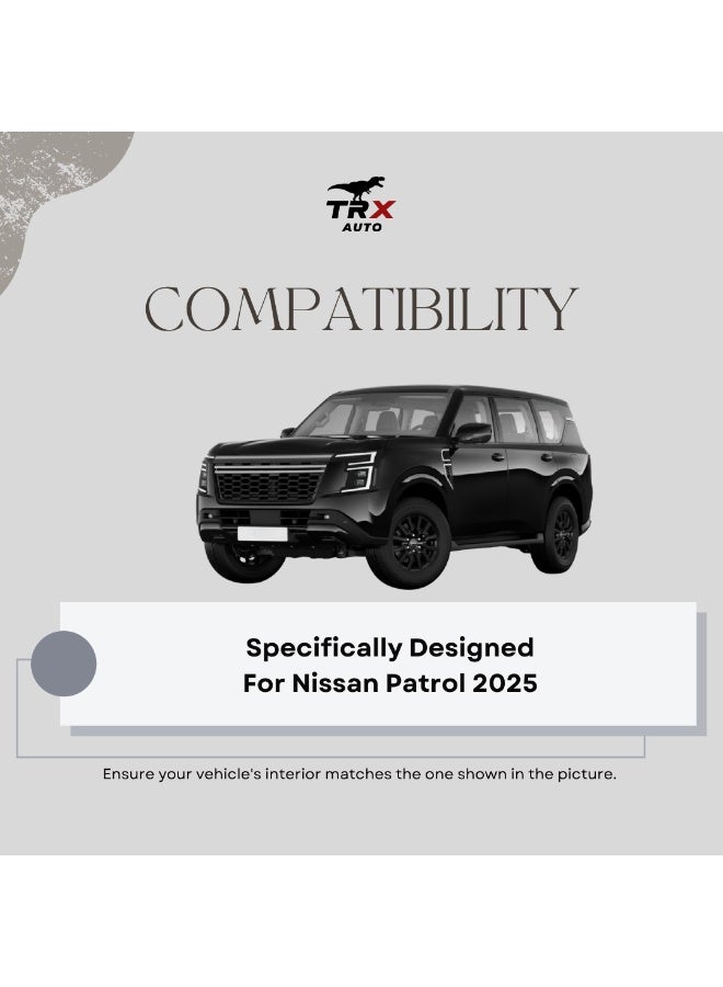  تي ار اكس اوتو حامل هاتف TRX AUTO لنيسان باترول 2025 | قوس ثابت لشاشة الوسائط المتعددة | قبضة آمنة غير مغناطيسية | دوران 360 درجة | لا تسد فتحات التهوية | حامل موبايل سهل التركيب - Image 3