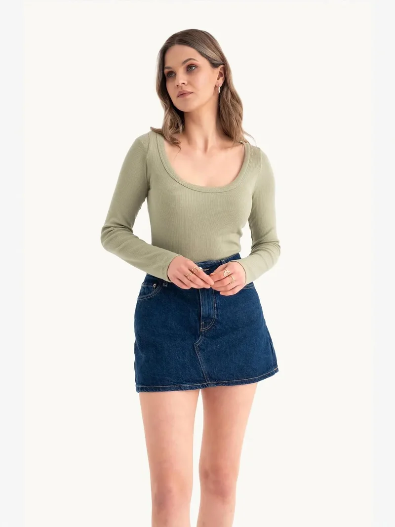 HICCUP Long Sleeve Basic Cotton Croptop