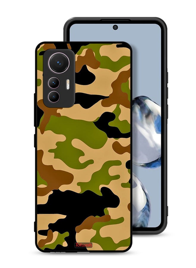 Tolwak Xiaomi 12 Lite Protective Case Cover Camouflage Abstract Digital Pattern - Image 1