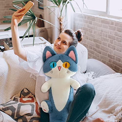 FANGYU Cute Plush Shark cat Toy, Cartoon Soft Stuffed Pillow Long Throw Sleeping Pillow,Shark Gifts for Kids (50cm/19.6in) - Image 5