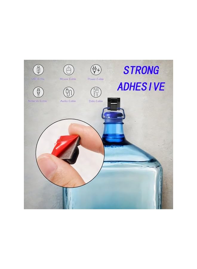 erorex 50 Adhesive Clips for Strong Wire Hold Cable Management, Strong Cord Clips Wire Holders for The Wall, Under Desk, Christmas Lights, Car, Dash Cam, Ethernet - Image 4