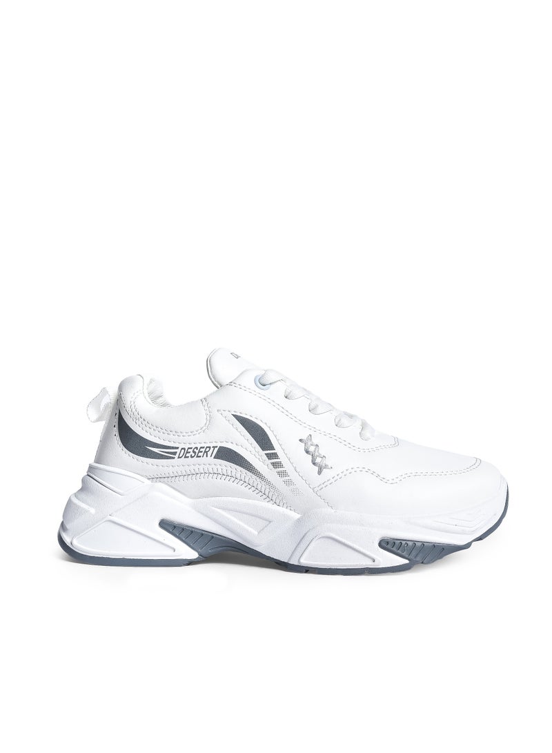 Desert Fashion Sneakers From Leather For Women - Image 1