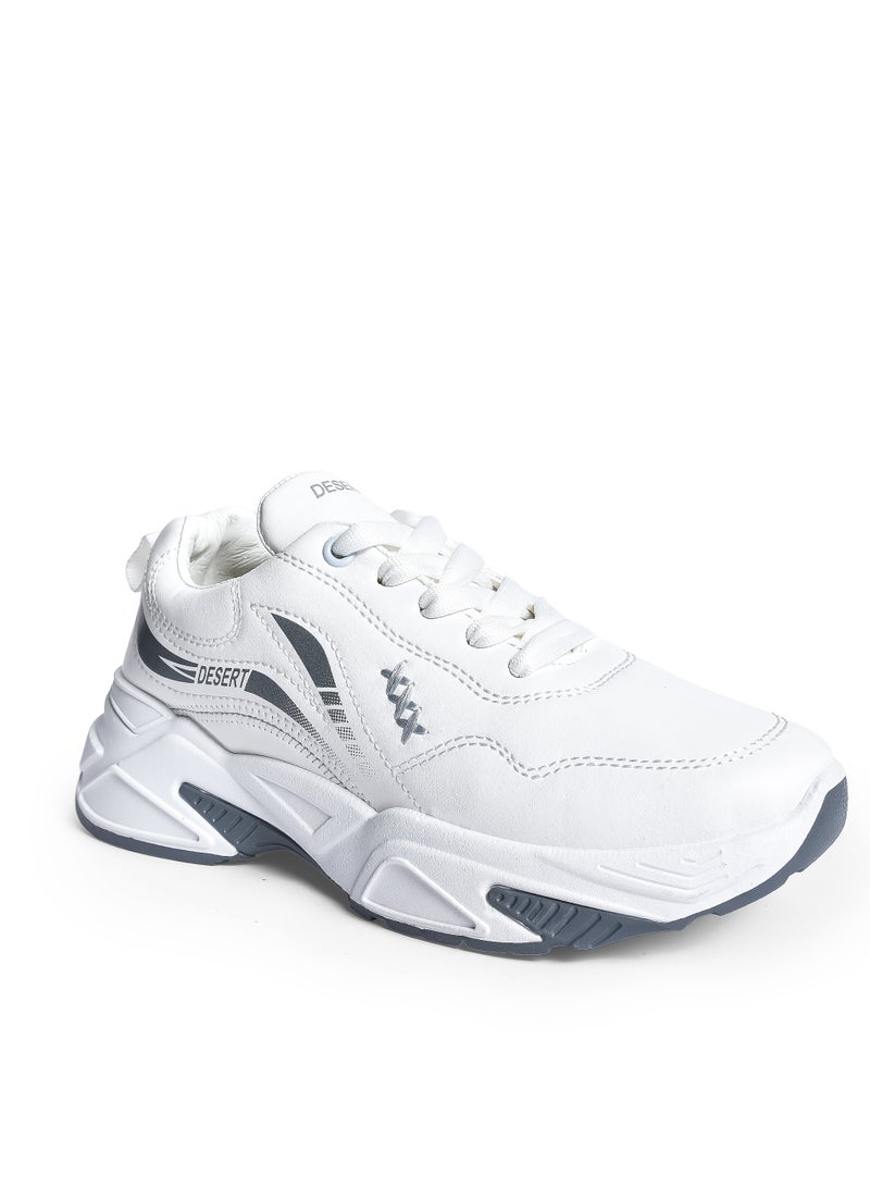 Desert Fashion Sneakers From Leather For Women - Image 2