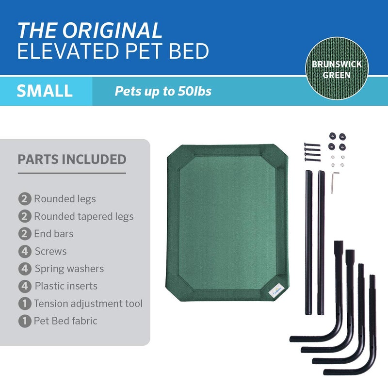 Coolaroo The Original Cooling Elevated Pet Bed,Brunswick Green, Small - Image 5