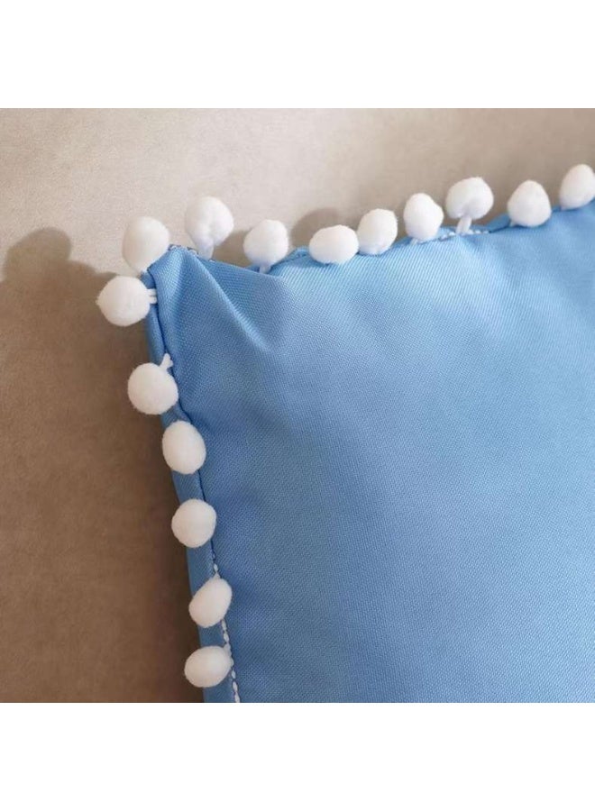 Pan Home وسادة خارجية مزينة بكرات زرقاء 45x45 سم - Image 2