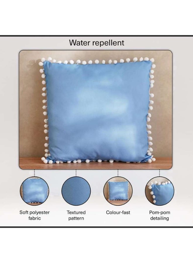 Pan Home وسادة خارجية مزينة بكرات زرقاء 45x45 سم - Image 3