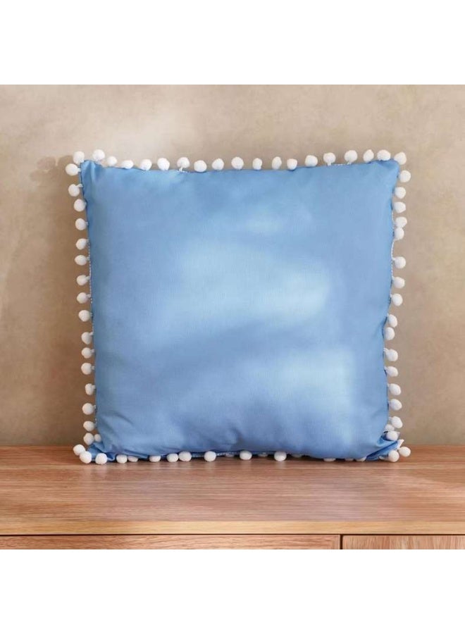 Pan Home وسادة خارجية مزينة بكرات زرقاء 45x45 سم - Image 1