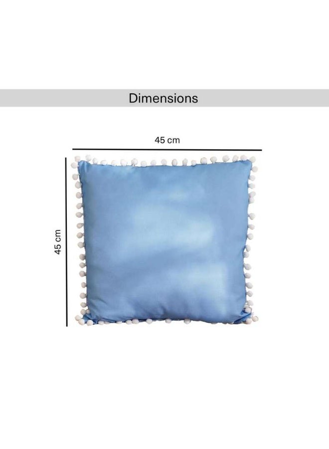 Pan Home وسادة خارجية مزينة بكرات زرقاء 45x45 سم - Image 4