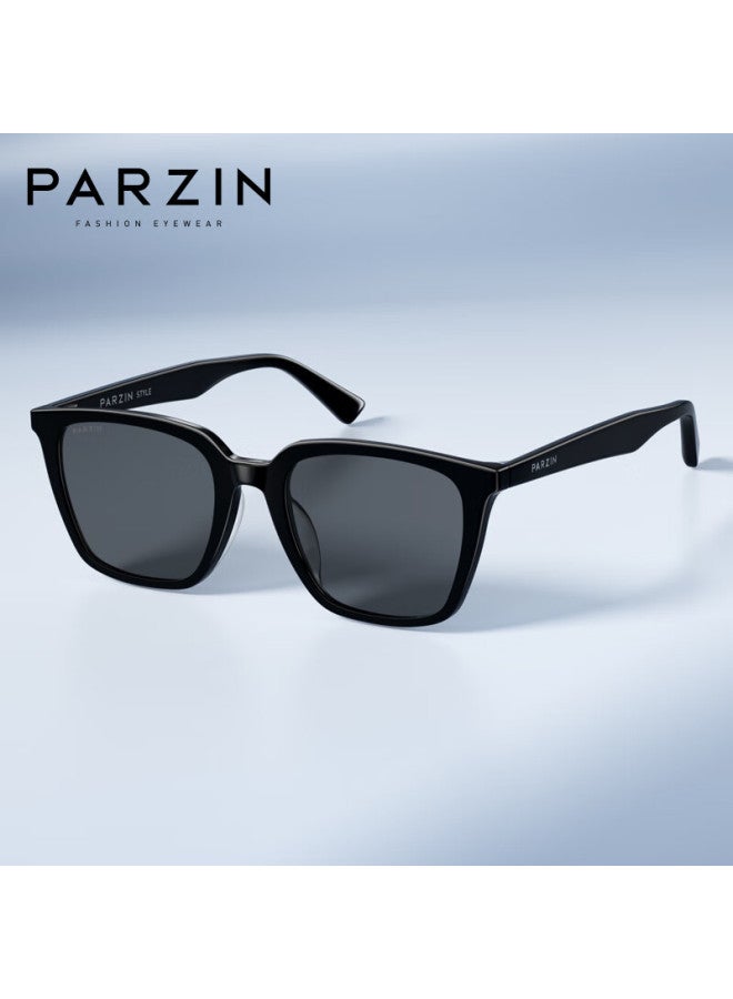 Parzin Polarized Sungl For Women, Fan Chengcheng Style Fashionable Black Oversized Square Gl, Uv Protection Driving Sungl For Men Pz7818 - Image 1