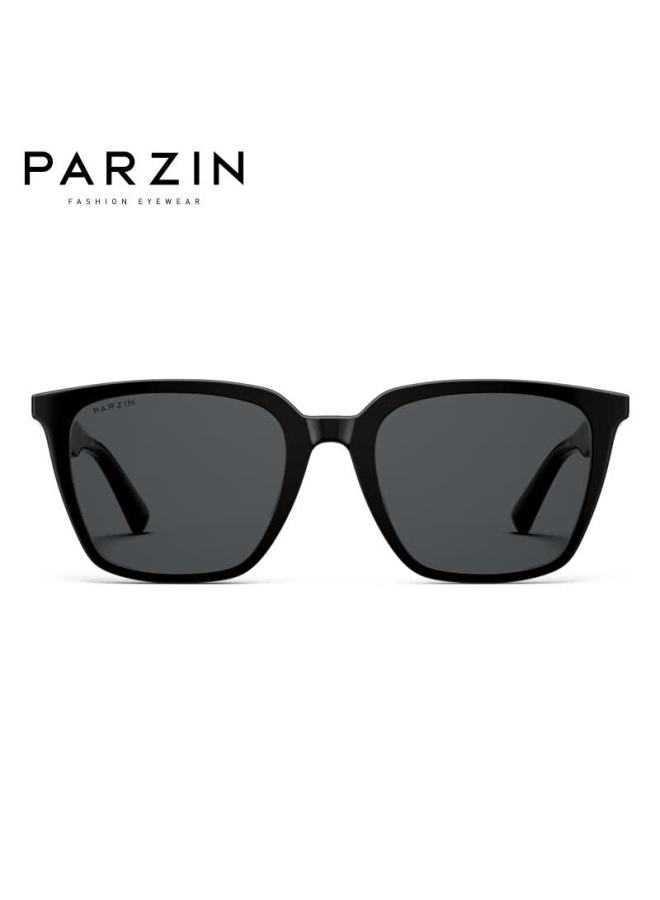 Parzin Polarized Sungl For Women, Fan Chengcheng Style Fashionable Black Oversized Square Gl, Uv Protection Driving Sungl For Men Pz7818 - Image 2