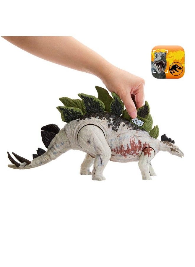 JURASSIC WORLD - Dominion Gigantic Trackers Stegosaurus Action Figure Toy With Attack Motion & Tracking Gear Plus Downloadable App & Ar - Image 1