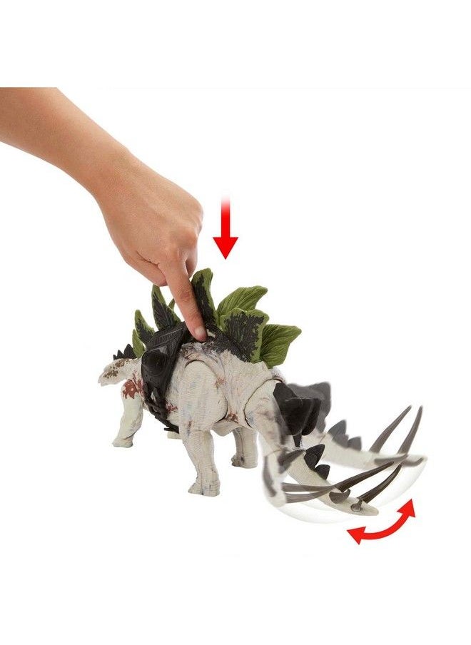 JURASSIC WORLD - Dominion Gigantic Trackers Stegosaurus Action Figure Toy With Attack Motion & Tracking Gear Plus Downloadable App & Ar - Image 1