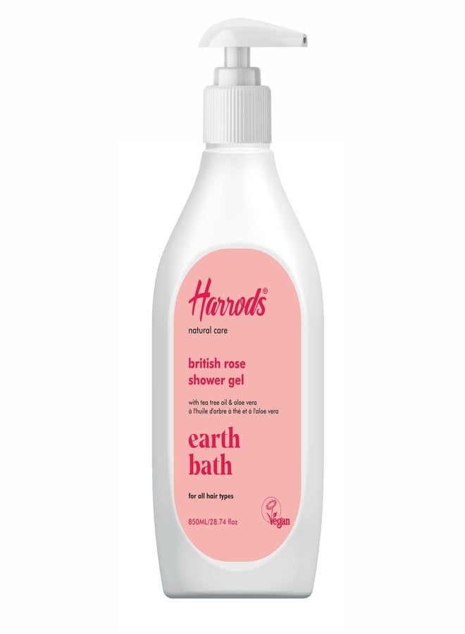 عبوة إعادة تعبئة غسول الجسم هارودز برائحة الورد 850 مل | جل استحمام فاخر برائحة الورد | يرطب البشرة الجافة | منظف لطيف للبشرة | مكونات طبيعية 100%