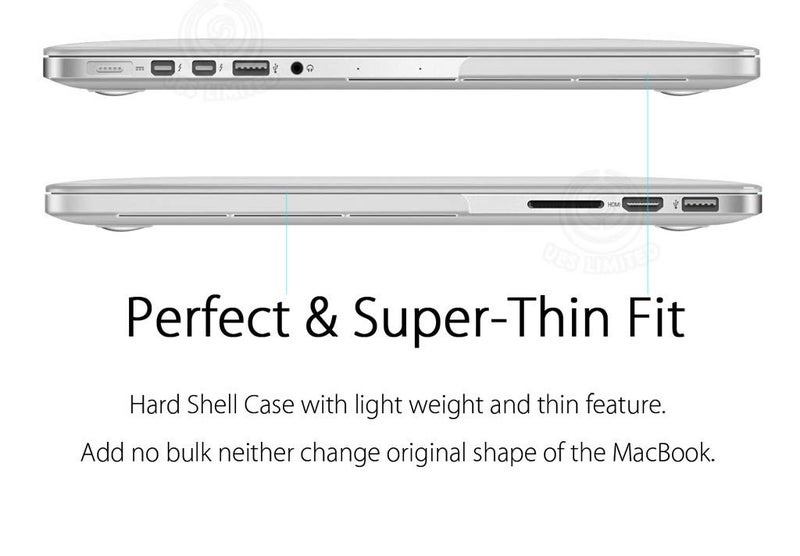 UESWILL Glossy See Through Crystal Clear Hard Case Shell Cover Compatible with MacBook Pro (Retina, 15 inch, Mid 2012/2013/2014/Mid 2015), Model A1398, NO CD-ROM, NO Touch Bar, Clear - Image 5