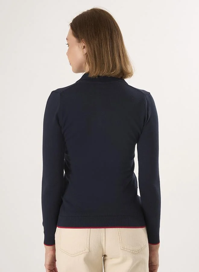 FELIX HARDY Polo Neck Knitted Pullover