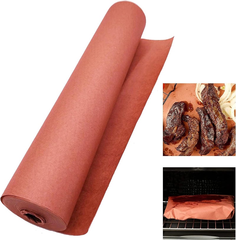 UDAREIT Pink Butcher Paper Roll, 12 Inch x 60 Feet, Unwaxed, Bleach Free, Perfect for Smoking Meat, Brisket, Crawfish Boil, or Table Runner - Image 1