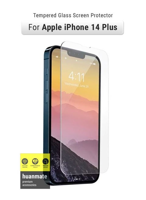 Tempered Glass Screen Protector For Apple iphone 14 Plus Clear