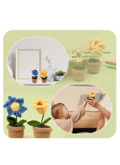 OASIS-TH Crochet Kit for Beginners 6 Pcs Potted Flowers Kit for Beginers and Experts Detailed Course Materials for Complete Beginers with Step-by-Step Video Tutorials  - Image 5
