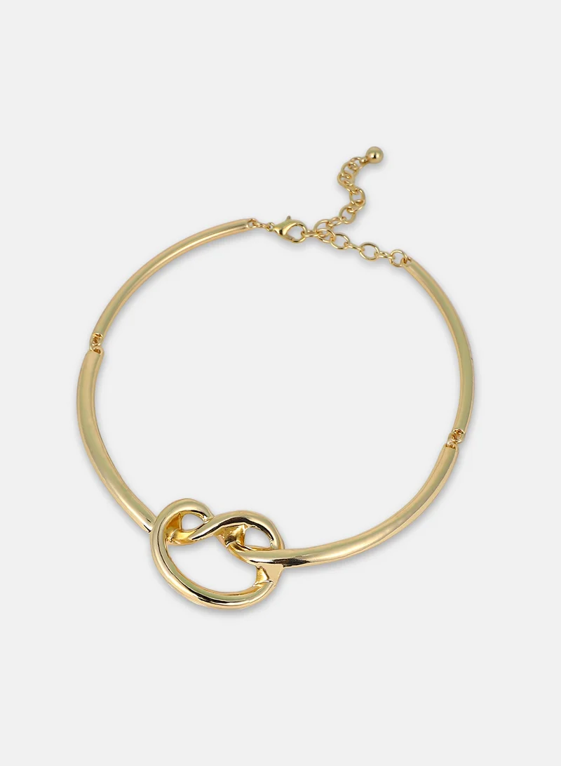 SOHI SOHI Women The Nodo Collar Necklace | California  Colour | One-Size | Metallic Alloy Material | Lobster Clasp Closure | Necklace For Casual & Evening Wear