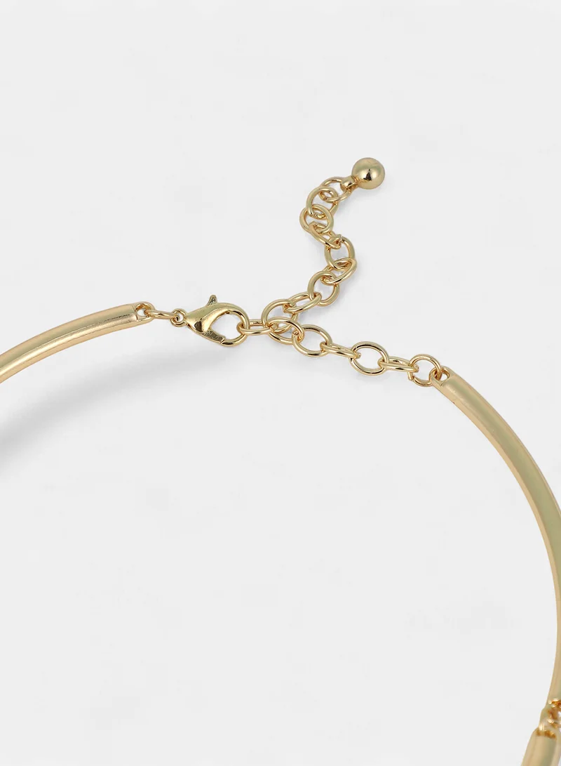 SOHI SOHI Women The Nodo Collar Necklace | California  Colour | One-Size | Metallic Alloy Material | Lobster Clasp Closure | Necklace For Casual & Evening Wear