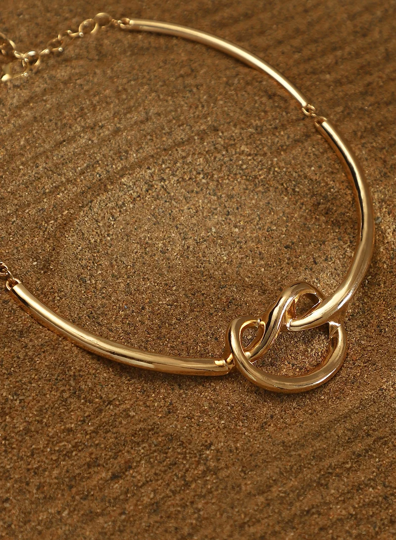 SOHI SOHI Women The Nodo Collar Necklace | California  Colour | One-Size | Metallic Alloy Material | Lobster Clasp Closure | Necklace For Casual & Evening Wear
