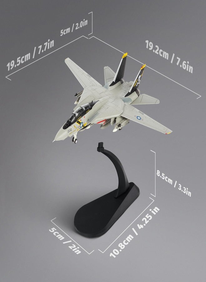 Sky Trek نموذج طائرة مقاتلة من طراز F-14A Tomcat من Sky Trek بمقياس 1/100، مصنوع من المعدن المصبوب، طقم طائرات عسكرية للتجميع والإهداء - Image 2