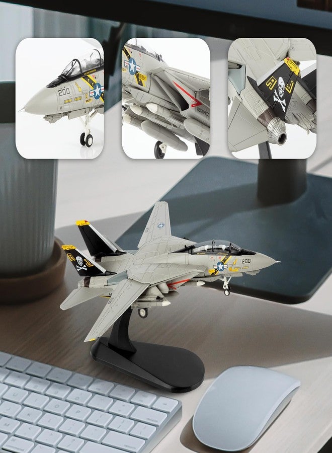Sky Trek نموذج طائرة مقاتلة من طراز F-14A Tomcat من Sky Trek بمقياس 1/100، مصنوع من المعدن المصبوب، طقم طائرات عسكرية للتجميع والإهداء - Image 3
