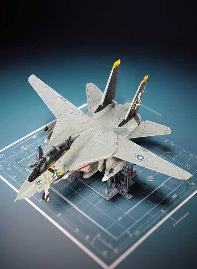 Sky Trek نموذج طائرة مقاتلة من طراز F-14A Tomcat من Sky Trek بمقياس 1/100، مصنوع من المعدن المصبوب، طقم طائرات عسكرية للتجميع والإهداء - Image 4