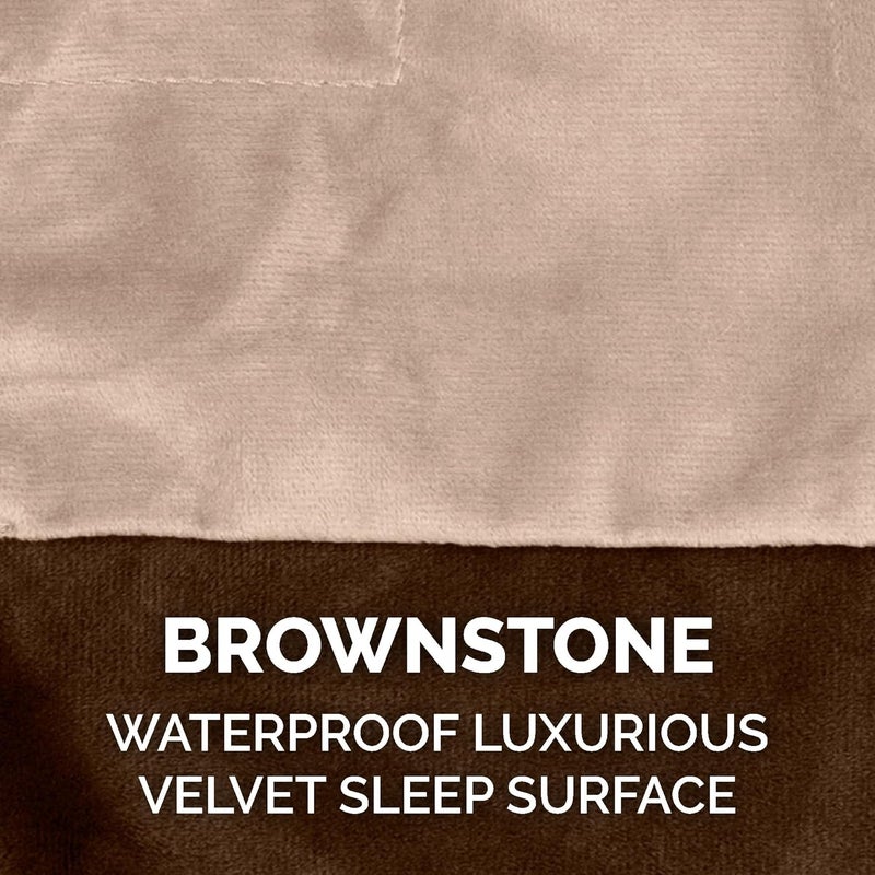Waterproof Throw Blanket for Dogs & Indoor Cats, Washable - Two-Tone Luxe Velvet Dog Blanket - Brownstone, Large - Image 5