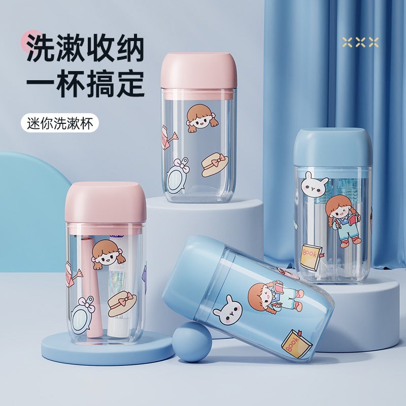 Pocket Travel Mini Wash Cup Portable Toiletries Storage Box Multifunctional Mouthwash Cup Brush Cup - Image 3