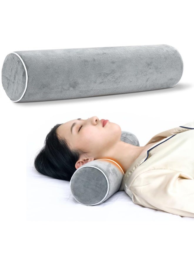 Cervical Neck Roll Memory Foam Pillow, Cylinder Bolster for Cervical Support, Orthopedic Pillow, Neck Support Bed Pillow for Shoulder and Neck Pain Relief - Image 1