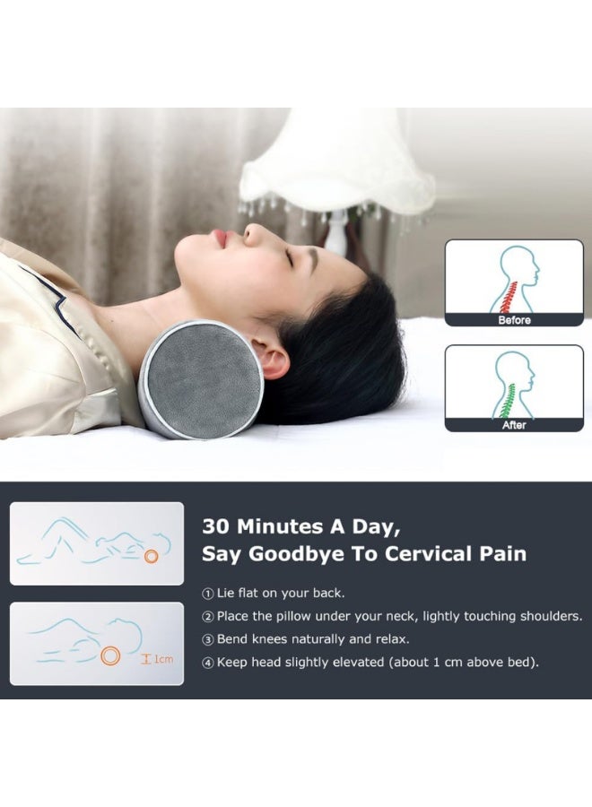Cervical Neck Roll Memory Foam Pillow, Cylinder Bolster for Cervical Support, Orthopedic Pillow, Neck Support Bed Pillow for Shoulder and Neck Pain Relief - Image 5